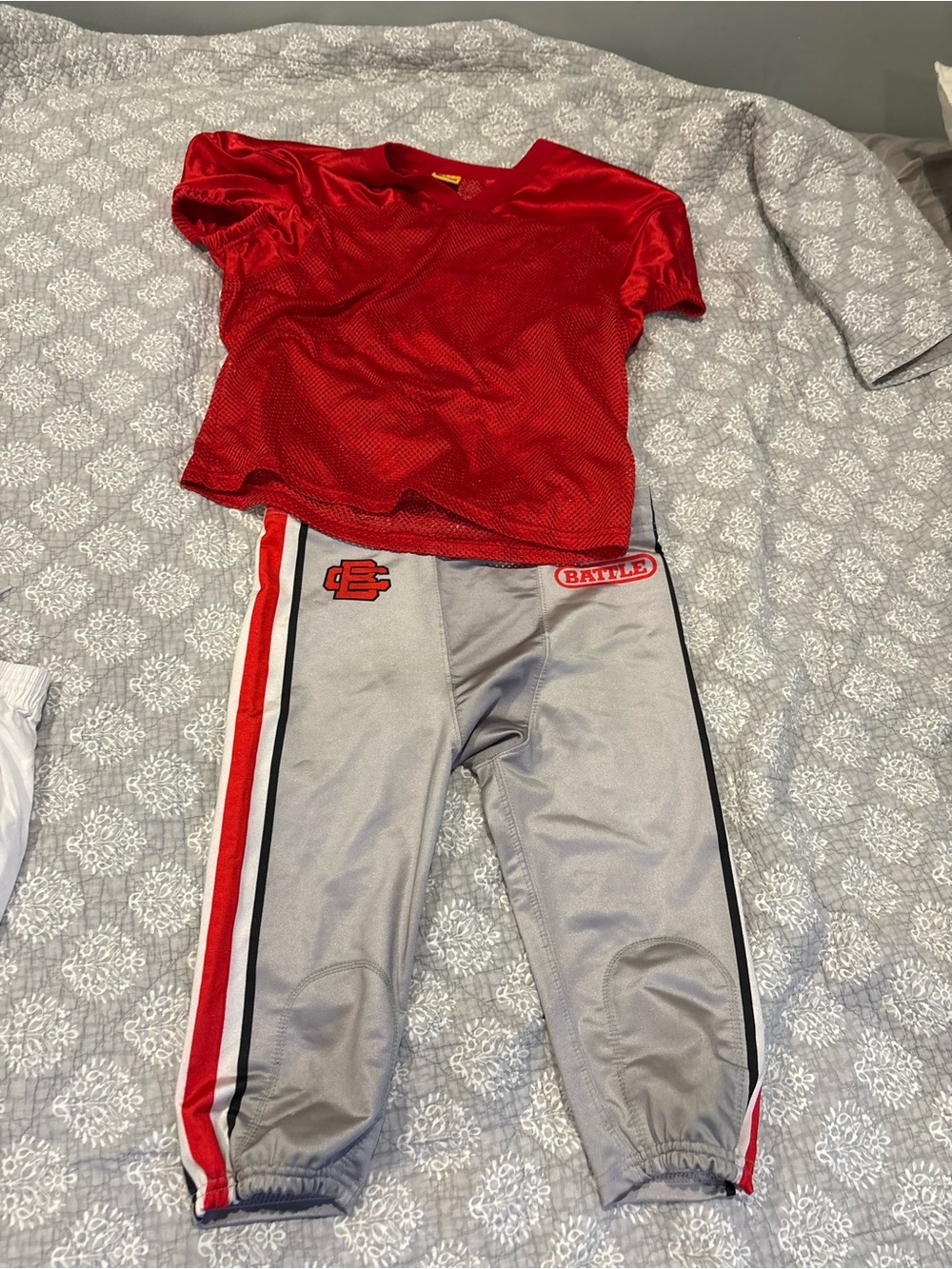 Kids Red Athletic football Pants and Jersey by
